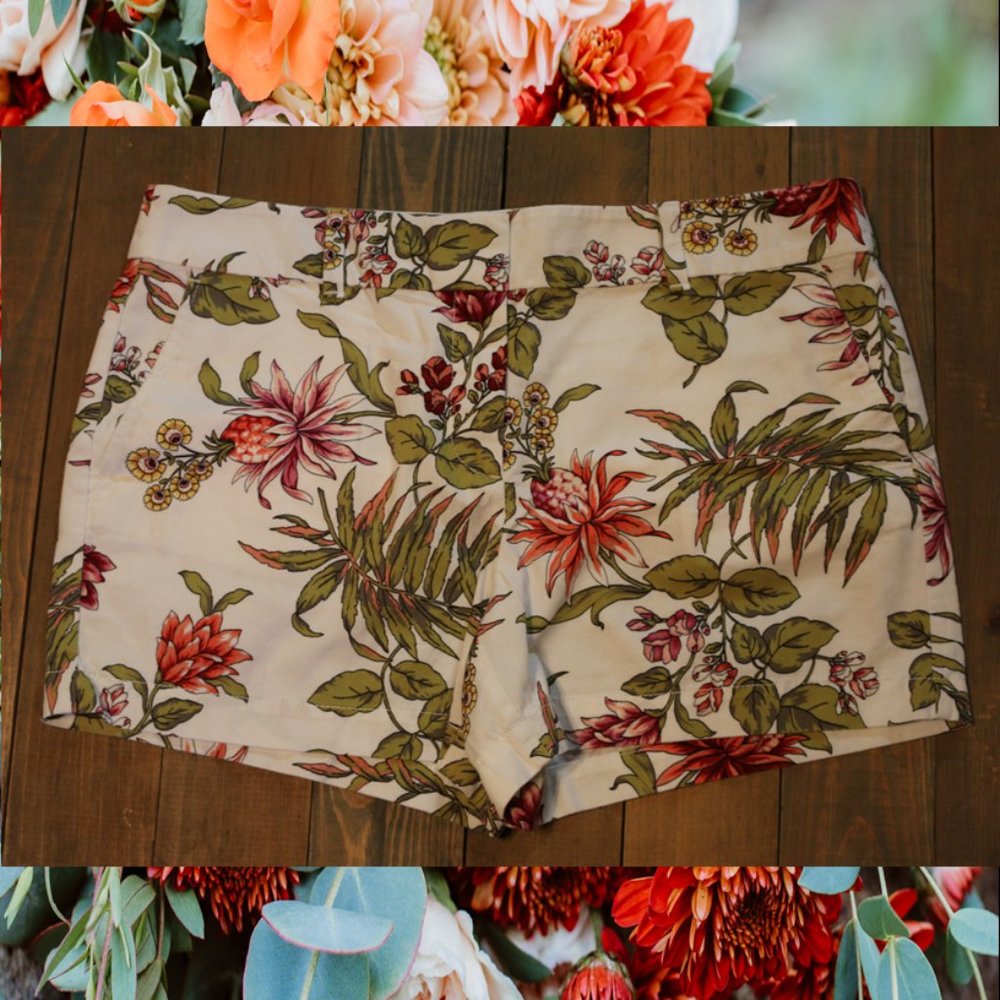 NWT LOFT Tropical Print Shorts – Size 10